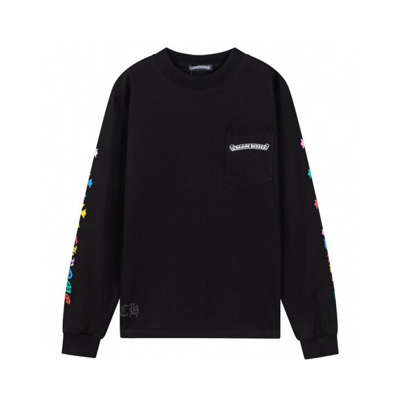 ♥Chrome Hearts Men's Black Long Sleeve T-Shirt♥